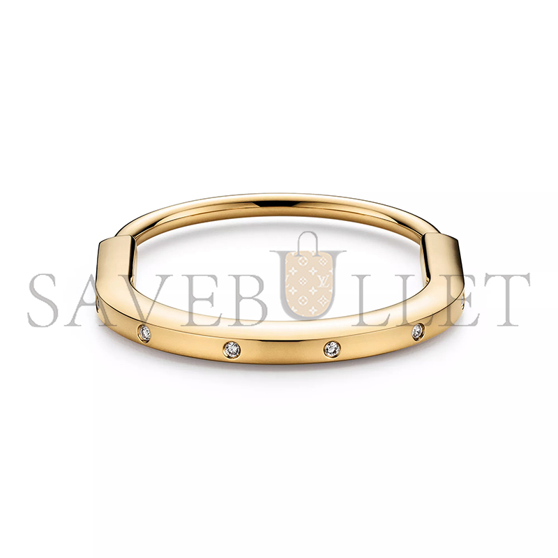 TIFFANY LOCK BANGLE IN YELLOW GOLD 70185393
